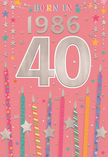 Picture of BORN IN 1986 40TH BIRTHDAY CARD